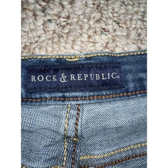Rock & Republic Womens Denim Jean Shorts Distressed Pockets Size 6 - Picture 4 of 6